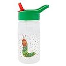 Very Hungry Caterpillar Water Bottle with Flip up Straw 400ml –Official Merchandise by Polar Gear – Kids Reusable Non Spill BPA Free - Recyclable Plastic – For School Nursery Sports Picnic, Green