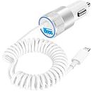 [Apple MFi Certified] iPhone Charger Fast Car Charging, Braveridge 4.8A USB Power Rapid Car Charger Adapter with Built-in Coiled 6FT Lightning Cable Quick Charge for iPhone 14/13/12/11/XS/XR/SE/X/iPad