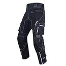Dirt Bike Motocross Motorcycle pants for men hi Vis armor riding racing dual sports overpants atv mx bmx (BLACK, WAIST 32"-34" INSEAM 34")
