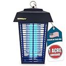 Flowtron Electric Bug Zapper 1 Acre Outdoor Insect Control with Dual Lure Method, 15W UV Light & Octenol Attractant for Fly & Mosquito, 5600V Kill Grid, Made in USA, UL Certified