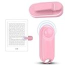 Page Turner for Kindle Remote Control Page Turner Clicker for Kindle Paperwhite Oasis Kobo E-Book eReaders Reading Novels Kindle Accessories with Wrist Strap Storage Bag (Pink)