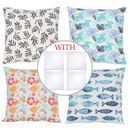 Aoodor 18'' x 18'' Square Decorative Throw Pillow Covers with Inserts 4PCS