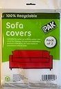 StorePAK 2PK Sofa Cover Bag for Moving, Storage or Transport – for up to 3-Seater Sofa Protector – Heavy Duty Furniture Storage Bag - Strong, Re-usable, Waterproof, Anti-dust Case