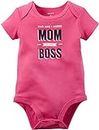 Carters Baby Clothing Outfit Girls Mom's The Boss Bodysuit Pink 3M