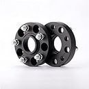 KCSOC 2 Pieces PCD 5x120 CB 74.1mm Wheel Spacer Adapter Fit for B-M-W X5 X6 F15 F16 Forged Aluminum Alloy (Color : Blackspacer 20mm)
