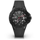 Guess U0034G3 Unique Black Silicone Strap Sport Dial Chronograph Watch New Gift