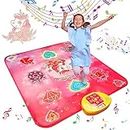 VATOS Dance Mat Toys for Girls - Musical Dance Touch Play Mat for 3 4 5 6 7 8 9+ Years Old Kids | Adjustable Volume & LED Lights 5 Dance Game 3 Challenge Levels | Christmas Birthday Gifts for Girls