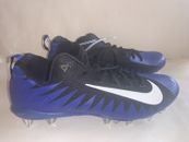 Men’s Nike Football Cleats Alpha Menace New Black & Blue Shoe Size 13 14 16