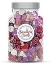 Broadway Candy Sweets Love Jar 1.5kg - Chocolate Mix - Hershey's Kisses, Rolos & Chocolate Hearts - Show Your Love with these Individually Wrapped Treats | Mother's Day, Valentine's Day, Anniversary