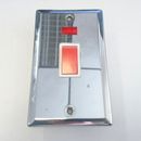Interruptor de cocina Litecraft con indicador de neón montaje eléctrico separación de cromo 