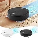 Leutsin Robot Vacuums and Mop Combo, Sweeping Robot Household Wireless Rechargeable Vacuum Sweeping Mopping,Self-Charging Robot Vacuum,App&Remote&Voice Control, Ideal for Pet Hair and Carpets (Black)