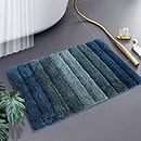 Luxe Home Bathmat 2500 GSM Microfiber Anti Skid Water Absorbent Machine Washable and Quick Dry Luxury Mats for Bathroom, Kitchen, Entrance (40cm x 60cm, Hunter Green, Pack of 1)