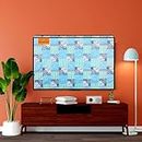Khushimit® 24 Inch LED LCD Smart TV Cover Comes with Transparent 30 MM Dust Free Printed Water/Oil proof Fabric Used Compatible for All Brand TV