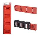 48 Tools Milwaukee M18 18V Battery Wall Storage Mount - Durable ABS, Easy Install, 4-Bay Holder for Workshop, Trailer, Van