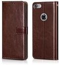 Fastship Magnetic Case Faux Leather Flip Cover for Apple i-Phone 5s - Brown