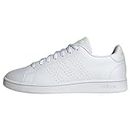adidas Men's Advantage Base Court Lifestyle Sneakers, FTWR White/FTWR White/Pulse Lime, 5.5 UK