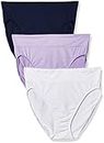 Warner's womens Allover Breathable Hi-cut Panty Underwear, Lavender Macaron White Navy Ink, Medium US