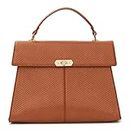 Miraggio Venus Top-Handle Handbag with Detachable & Adjustable Sling Strap for Women | Snake Texture