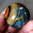 Natural blue Tiger's eye jasper quartz Sphere crystal 1pc Healing rock
