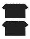 Fruit of the Loom mens Stay Tucked Crew T-shirt Underwear, Classic Fit - Black 6 Pack, Large US