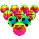  10 Pcs Elastic Beach Ball Toys for Kids School Props Soccer Bulk Child Bouncy