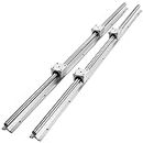 VEVOR Linear Guide Rail Set, SBR20 1000mm, 2 PCS 39.4 in/1000 mm SBR20 Guide Rails and 4 PCS SBR20UU Slide Blocks, Linear Rails and Bearings Kit for Automated Machines DIY Project CNC Router Machines