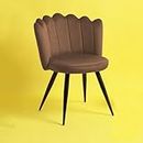 Amazon Brand – Umi Velvet Dining Chairs with Chic Metal Legs - Crown Luxurious Home Collection for Elegant and Comfortable Dining in Tan Color