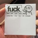 Funny Post-it Notes Snarky Novelty Office Supplies Funny Rude Desk Accessories.