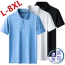 Polos hirts Männer plus Größe Sommer Business Shirt 8xl Kurzarm atmungsaktive Tops Camisetas Hombre