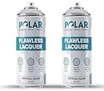 Polar Klarlackspray - Glanzend Klar - 2 x 400ml - Mehrzwecklack, unterschiedliche Materialien - schnell trocknend, haltbar und vergilbungsfrei - fur Kunststoff, Holz und Metall - drinnen/draußen