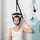 soulern Neck Traction Device for Home Use, Portable Neck Stretcher Neck Hammock for Neck Pain, Over The Door Cervical Traction Device for Neck Decompression, Spine Stretching, Home Physical Therapy
