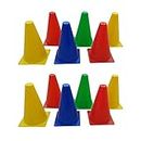 FORICX Plastic Elementary Marker Cones 6 INCH (Multicolour) - 12 Pieces
