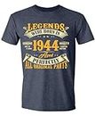 Sweet Gisele 80th Birthday Shirt for Men, Legends were Born in 1943, Vintage 80 Years Old T-Shirt, #1 Heather Navy, Large