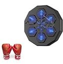 Smart Music Boxing Machine, Led Boxing Machine, Boxing Training Punching Equipment, Wall Mounted Boxing Machine, Boxing Target Electronic Boxing Pad for Home Workout (Color : with Adult Gloves)