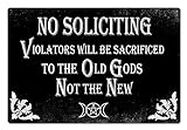 Bestylez No Soliciting Sign Gothic Decor For Kitchen, Home, House, Office 8 x 12 Inch (940)