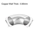 Stainless Steel 304 Pipe Fitting 90Degree Elbow Butt-Weld 1-1/2"OD 0.85mm T 4pcs - Silver Tone - 1-1/2"