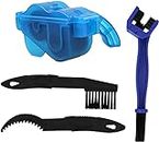 Bicycle Chain Clean Kit, 4pcs Blue Bike Cycling Cleaning Scrubber Brushes