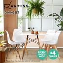 Artiss Dining Table Chairs Dining Set 4 Seater Modern Kitchen Wooden Furniture