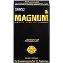 Trojan Magnum Large Size Lubricated Condoms - 12 count