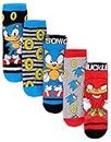 Sonic The Hedgehog Socks 5 Pack Kids | Boys Girls Knuckles Characters Power Rings Multicolour Footwear | Game Accessories Merchandise