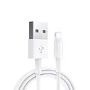 Hyperian Apple iPhone/iPad Charging/Charger Cord Lightning to USB Cable[Apple MFi Certified] Compatible iPhone 11/ X/8/7/6s/6/plus/5s/5c/SE,iPad Pro/Mini,iPod Touch(White 1M/3.3FT) Original Certified