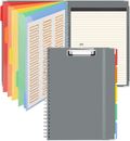 Portapapeles Folio con Bloc de notas recargable para tamaño de letra (11" x 8,5"), 5 pestañas Colo