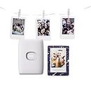 instax Limited Edition LINK 2 portable smartphone printer with photo album and LED display lights, mini film format, Clay White