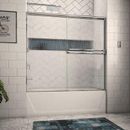 Arizona Shower Door 52" W x 56" H Bypass Semi-Frameless Tub Door Tempered Glass in Gray | 57.375 H in | Wayfair TE56X57CHRN