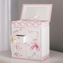 Indigo Safari Blair Ballerina Musical Jewelry Box w/ Door Wood in Brown/Pink/White | 9.25 H x 8 W x 5 D in | Wayfair VVRO1145 25803164
