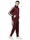 KZALCON Men's Athletic Gym Running Sports Track Suit Wine
