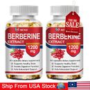 2Packs 1200mg Berberine Capsules, Natural HCL Extract, Healthy Cholesterol Caps