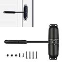HonesaLoc Safety Spring Door Closer, Automatic Door Closers, Easy to Install to Convert Hinged Doors to Self-Closing - Black