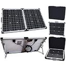 80W 12V Photonic Universe Portable Folding Solar Charging kit with Protective case and 5m Cable for a Motorhome, Caravan, Campervan, Camping, car, Van, Boat, Yacht or Any Other 12V System