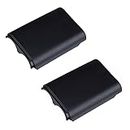 2 Pcs Battery Cover Case for Xbox 360 Wireless Controller, Repalcement Battery Pack Cover Shell Case Kit(Black)